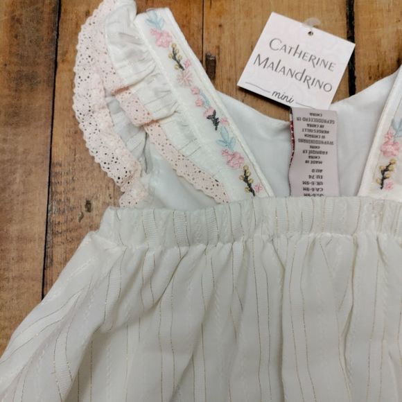 NWT Catherine Malandrino matching 3 piece set for baby girl size 6-9 mos - Picture 4 of 10